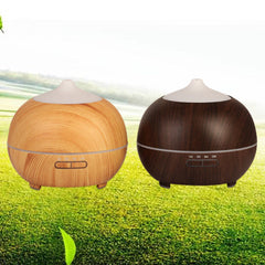 Mistyrious Essential Oil Humidifier – Natural Oak & Mahogany Look (300ml, Remote)