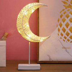 Luxe LED Moon & Star Table Lamp, Warm Fairy Decorative