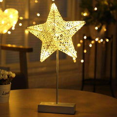 Luxe LED Moon & Star Table Lamp, Warm Fairy Decorative