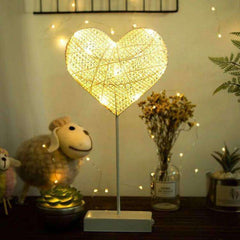 Luxe LED Moon & Star Table Lamp, Warm Fairy Decorative