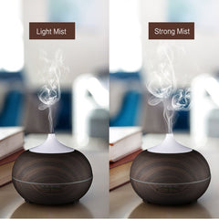 Mistyrious Essential Oil Humidifier – Natural Oak & Mahogany Look (300ml, Remote)