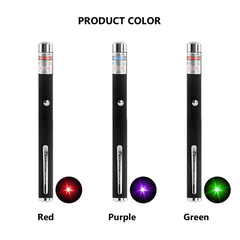 3-Pack 900 Mile Long-Range Laser Pointer Pens — Green, Blue & Red Visible Beam (Fast Shipping)