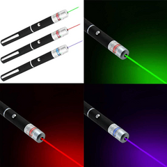 3-Pack 900 Mile Long-Range Laser Pointer Pens — Green, Blue & Red Visible Beam (Fast Shipping)