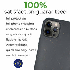 EcoShield™ Biodegradable iPhone Case – Ultra-Slim Protective Cover (Black)