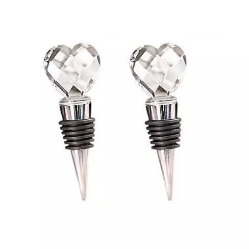 Hearty Wines – Luxury Crystal Wine Stoppers (2-Piece Set)