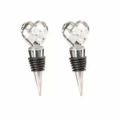 Hearty Wines – Luxury Crystal Wine Stoppers (2-Piece Set)