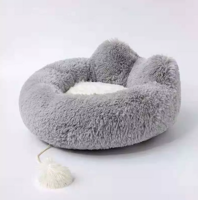 COZY Plush Pet Bed – Ultra Soft Calming Donut