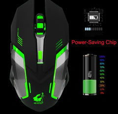 StealthX™ Wireless LED Gaming Mouse – Silent Click, RGB Precision & Pro Performance